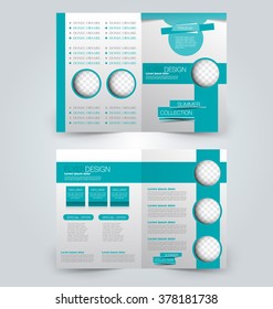 Abstract flyer design background. Brochure template. Can be used for magazine cover, business mockup, education, presentation, report. Green color.