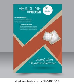 Abstract flyer design background. Brochure template. Can be used for magazine cover, business mockup, education, presentation, report. Red and green color.