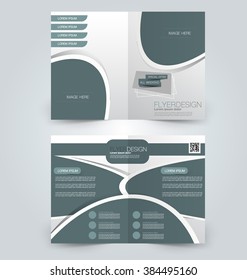 Abstract flyer design background. Brochure template. Can be used for magazine cover, business mockup, education, presentation, report. Green color.