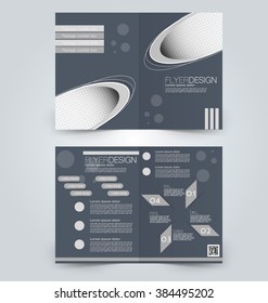 Abstract flyer design background. Brochure template. Can be used for magazine cover, business mockup, education, presentation, report. Grey color.