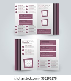 Abstract flyer design background. Brochure template. Can be used for magazine cover, business mockup, education, presentation, report. Red color