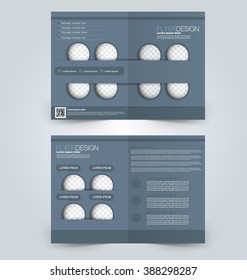 Abstract flyer design background. Brochure template. Can be used for magazine cover, business mockup, education, presentation, report. Grey color.