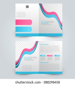 Abstract flyer design background. Brochure template. Can be used for magazine cover, business mockup, education, presentation, report. Pink and blue color