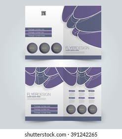 Abstract flyer design background. Brochure template. Can be used for magazine cover, business mockup, education, presentation, report. Blue and purple color.