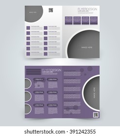 Abstract flyer design background. Brochure template. Can be used for magazine cover, business mockup, education, presentation, report. Purple color.