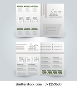 Abstract flyer design background. Brochure template. Can be used for magazine cover, business mockup, education, presentation, report. Green color.