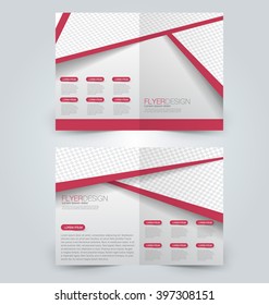 Abstract flyer design background. Brochure template. Can be used for magazine cover, business mockup, education, presentation, report. Red color.