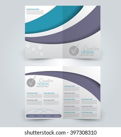 Abstract flyer design background. Brochure template. Can be used for magazine cover, business mockup, education, presentation, report. Blue and purple color.