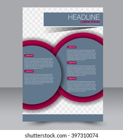 Abstract flyer design background. Brochure template. To be used for magazine cover, business mockup, education, presentation, report. Grey and red color.