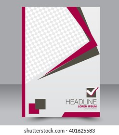 Abstract flyer design background. Brochure template. To be used for magazine cover, business mockup, education, presentation, report. Brown and red color.