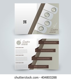 Abstract flyer design background. Brochure template. Can be used for magazine cover, business mockup, education, presentation, report. Brown color.