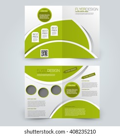 Abstract flyer design background. Brochure template. Can be used for magazine cover, business mockup, education, presentation, report. Green color.