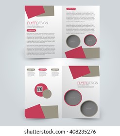 Abstract flyer design background. Brochure template. Can be used for magazine cover, business mockup, education, presentation, report. Red and brown color.
