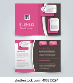 Abstract flyer design background. Brochure template. Can be used for magazine cover, business mockup, education, presentation, report. Red and brown color.