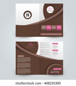 Abstract flyer design background. Brochure template. Can be used for magazine cover, business mockup, education, presentation, report. Pink and brown color.