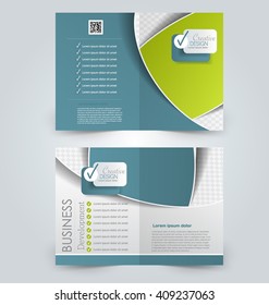 Abstract flyer design background. Brochure template. Can be used for magazine cover, business mockup, education, presentation, report. Green color