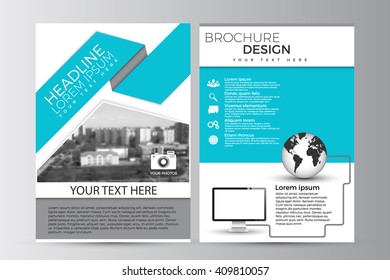 Abstract flyer design background. Brochure template. Can be used for magazine cover, business mockup, education, presentation, report. a4 size with editable elements. EPS 10.