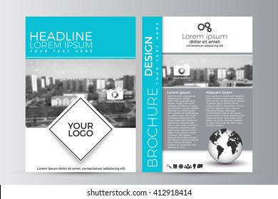 Abstract flyer design background. Brochure template. Can be used for magazine cover, business mockup, education, presentation, report. a4 size with editable elements. EPS 10.
