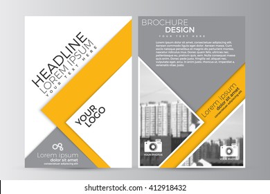 Abstract Flyer Design Background. Brochure Template. Can Be Used For Magazine Cover, Business Mockup, Education, Presentation, Report. A4 Size With Editable Elements. EPS 10.