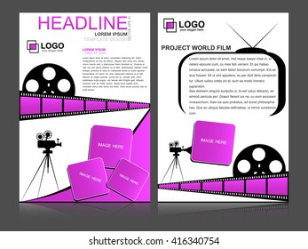 Abstract flyer design background, brochure template. Can be used for magazine cover, business, education, presentation.
