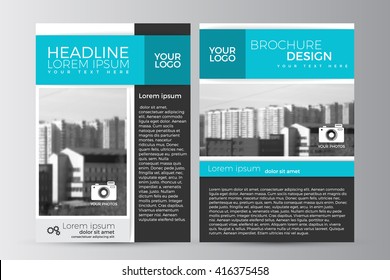 Abstract Flyer Design Background. Brochure Template. Can Be Used For Magazine Cover, Business Mockup, Education, Presentation, Report. A4 Size With Editable Elements. EPS 10.