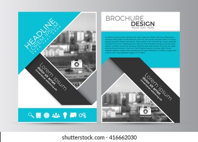 Abstract flyer design background. Brochure template. Can be used for magazine cover, business mockup, education, presentation, report. a4 size with editable elements. EPS 10.