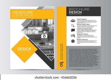 Abstract Flyer Design Background. Brochure Template. Can Be Used For Magazine Cover, Business Mockup, Education, Presentation, Report. A4 Size With Editable Elements. EPS 10.