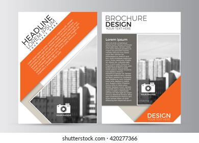 Abstract flyer design background. Brochure template. Can be used for magazine cover, business mockup, education, presentation, report. a4 size with editable elements. EPS 10.