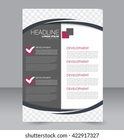 Abstract flyer design background. Brochure template. To be used for magazine cover, business mockup, education, presentation, report. Pink and grey color.