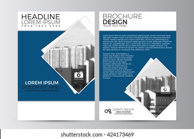 Abstract flyer design background. Brochure template. Can be used for magazine cover, business mockup, education, presentation, report. a4 size with editable elements. EPS 10