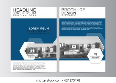 Abstract flyer design background. Brochure template. Can be used for magazine cover, business mockup, education, presentation, report. a4 size with editable elements. EPS 10