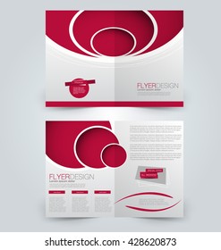 Abstract flyer design background. Brochure template. Can be used for magazine cover, business mockup, education, presentation, report. Red color.