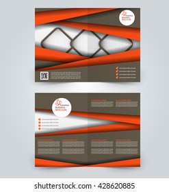 Abstract flyer design background. Brochure template. Can be used for magazine cover, business mockup, education, presentation, report. Brown and red color.