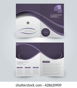 Abstract flyer design background. Brochure template. Can be used for magazine cover, business mockup, education, presentation, report. Purple color.