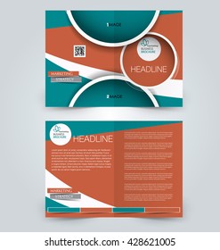 Abstract flyer design background. Brochure template. Can be used for magazine cover, business mockup, education, presentation, report. Green and red color.
