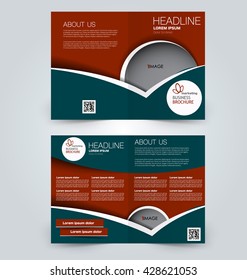 Abstract flyer design background. Brochure template. Can be used for magazine cover, business mockup, education, presentation, report. Red and green color.
