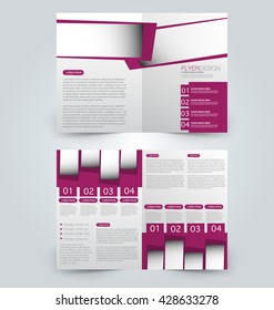 Abstract flyer design background. Brochure template. Can be used for magazine cover, business mockup, education, presentation, report. Pink color.