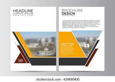 Abstract flyer design background. Brochure template. Can be used for magazine cover, business mockup, education, presentation, report. a4 size with editable elements. EPS 10.