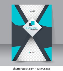 Abstract flyer design background. Brochure template. To be used for magazine cover, business mockup, education, presentation, report. Blue and grey color