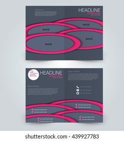 Abstract flyer design background. Brochure template. Can be used for magazine cover, business mockup, education, presentation, report. Pink and grey color