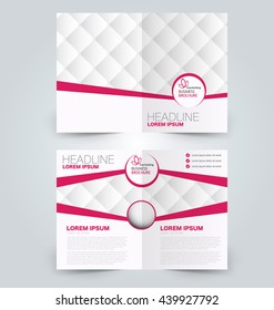 Abstract flyer design background. Brochure template. Can be used for magazine cover, business mockup, education, presentation, report. Pink  color