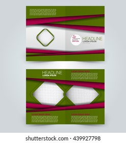 Abstract flyer design background. Brochure template. Can be used for magazine cover, business mockup, education, presentation, report. Green and red color