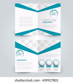 Abstract flyer design background. Brochure template. Can be used for magazine cover, business mockup, education, presentation, report. Blue color