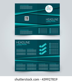 Abstract flyer design background. Brochure template. Can be used for magazine cover, business mockup, education, presentation, report. Blue color