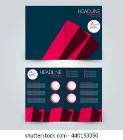 Abstract flyer design background. Brochure template. Can be used for magazine cover, business mockup, education, presentation, report. Blue and red color.