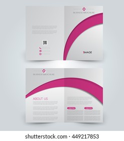 Abstract flyer design background. Brochure template. Can be used for magazine cover, business mockup, education, presentation, report. Pink color.