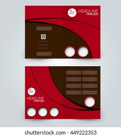 Abstract flyer design background. Brochure template. Can be used for magazine cover, business mockup, education, presentation, report. Red color.