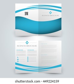 Abstract flyer design background. Brochure template. Can be used for magazine cover, business mockup, education, presentation, report. Blue color.