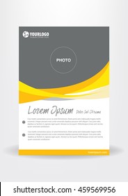 Abstract flyer design background. Brochure template. Can be used for magazine cover, business mockup, education, presentation, report. a4 size with editable elements