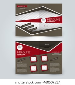 Abstract flyer design background. Brochure template. Can be used for magazine cover, business mockup, education, presentation, report. Red and brown color